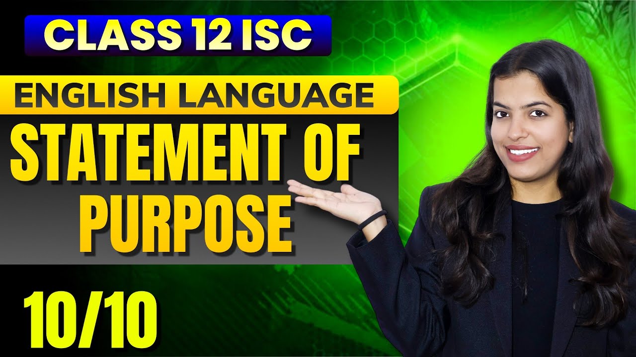 Statement Of Purpose| ISC English Class 11 & 12 |Format, Examples &  Writing Tips |ISC 2026 #isc12