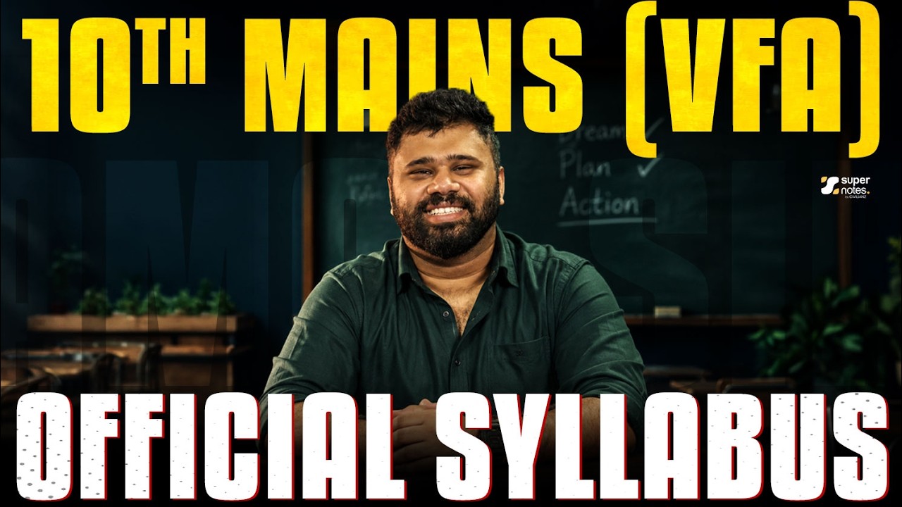 10th Mains (VFA) Official Syllabus Out | Detailed Video | Kerala PSC
