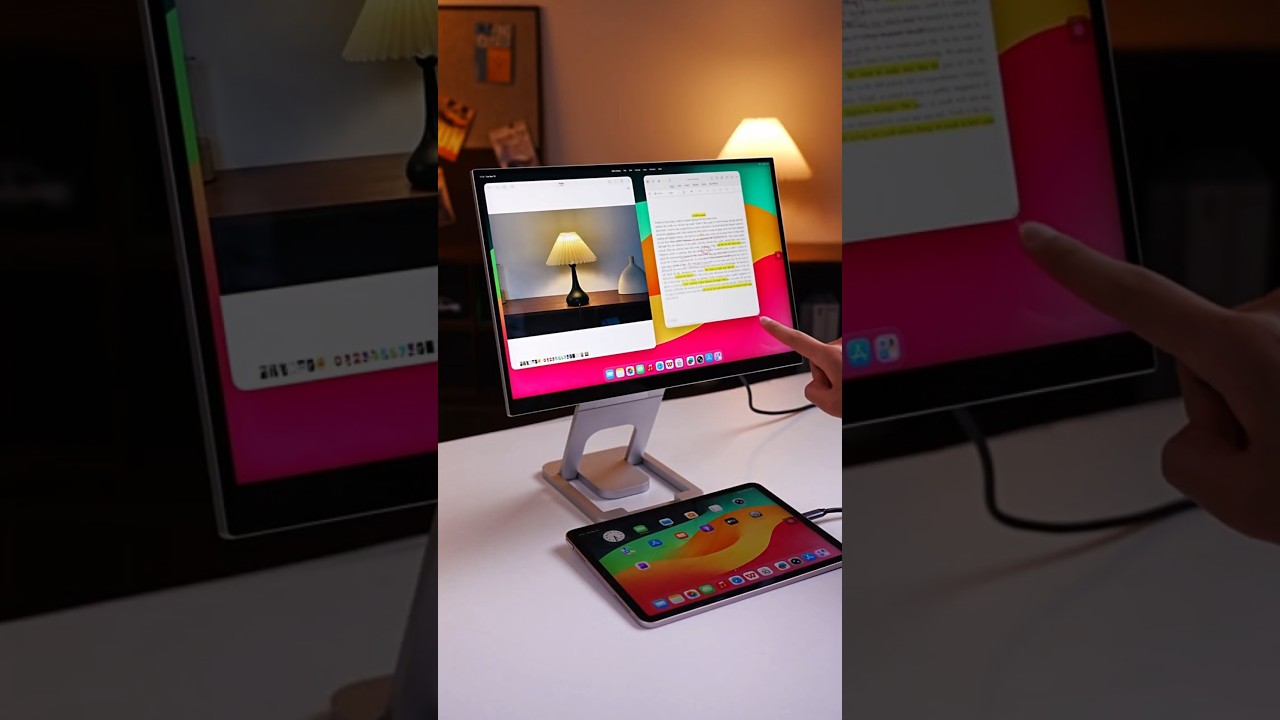 Portable screens specifically adapted for Mac now support extended touch control on iPads#mac #ipad