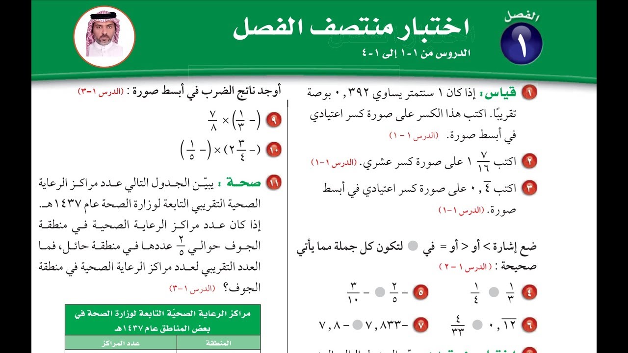 اختبار منتصف فصل 1 ثاني متوسط
