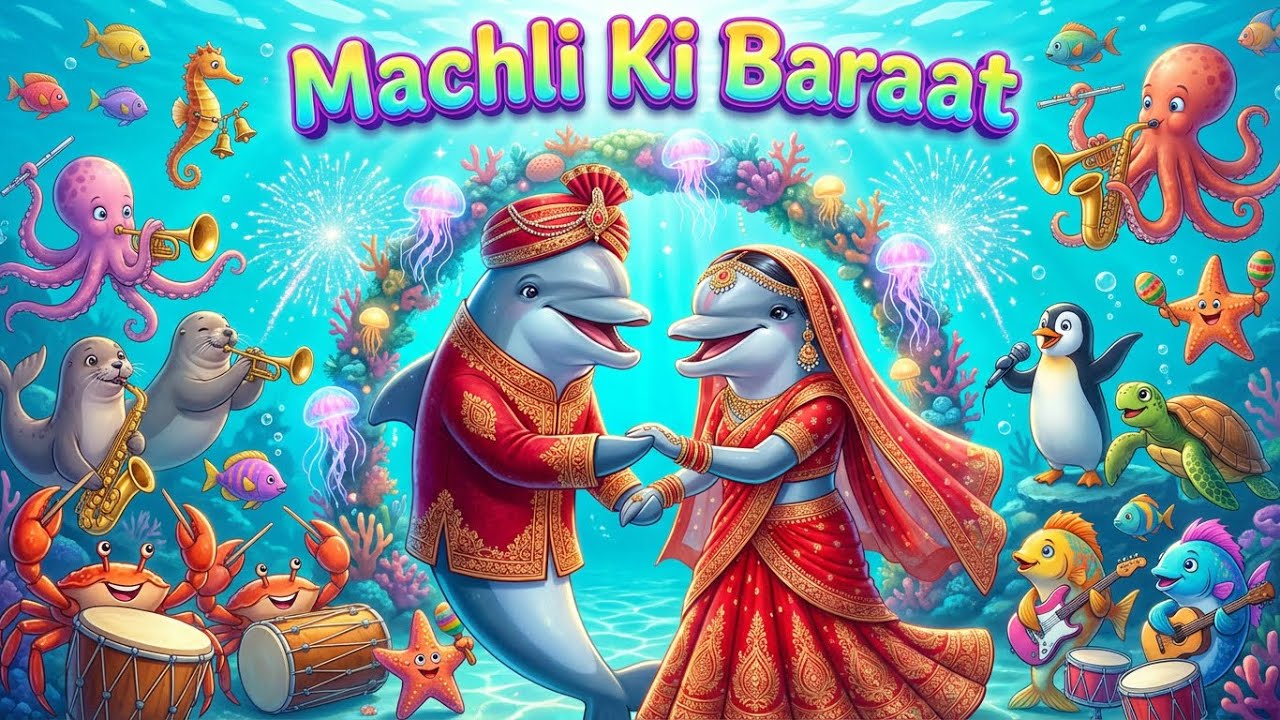 मछली की निकली बारात Part 2 | Machli Ki Barat | Animal Wedding Song | Cartoon Rhymes | Hindi Rhymes
