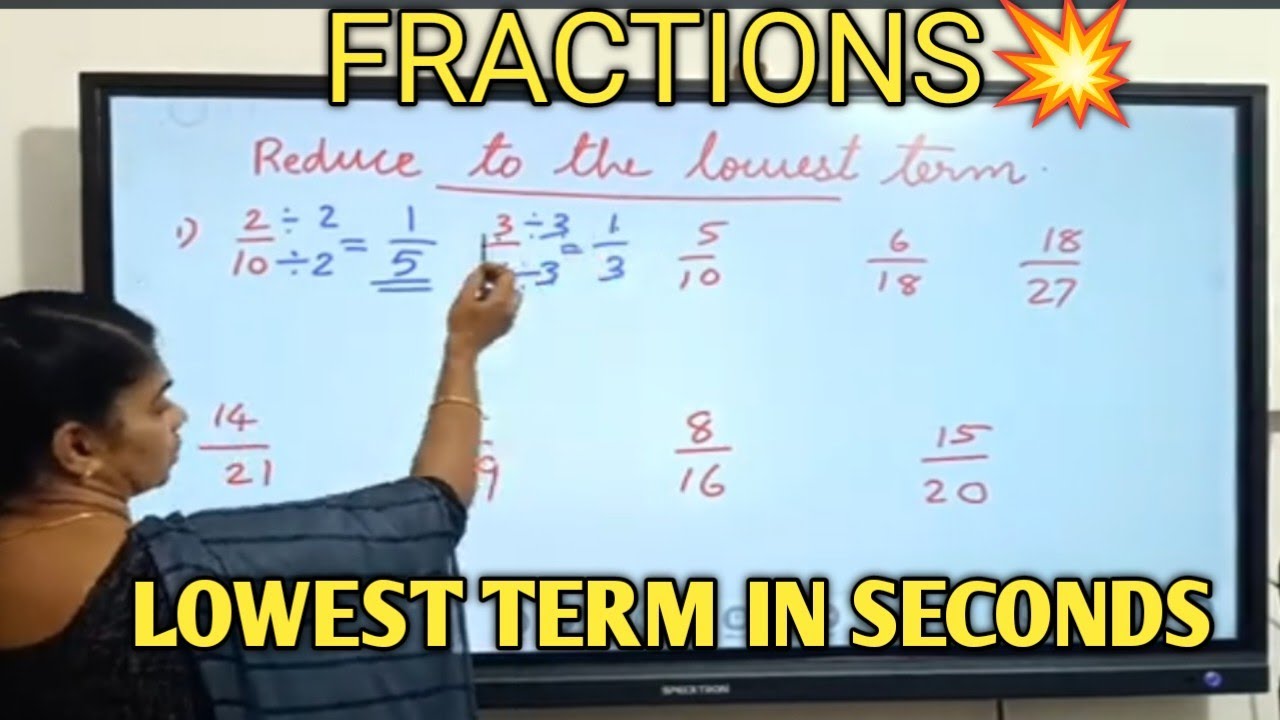💥CLASS 5 💥FRACTIONS 💥LOWEST TERM💥