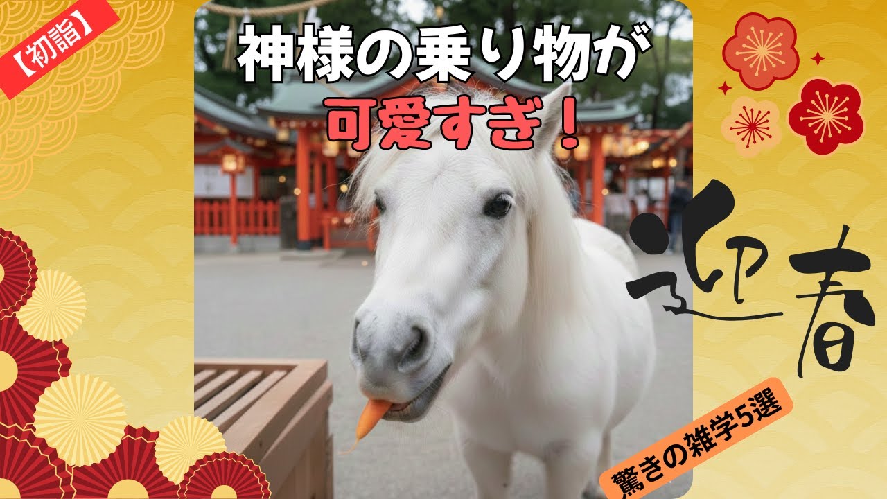 【初詣】神社にいる『神様の乗り物』が可愛すぎて願い事忘れるレベル…驚きの雑学5選 #午年 #動物雑学