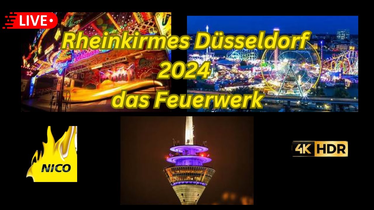 Rheinkirmes Düsseldorf 2024 Feuerwerk