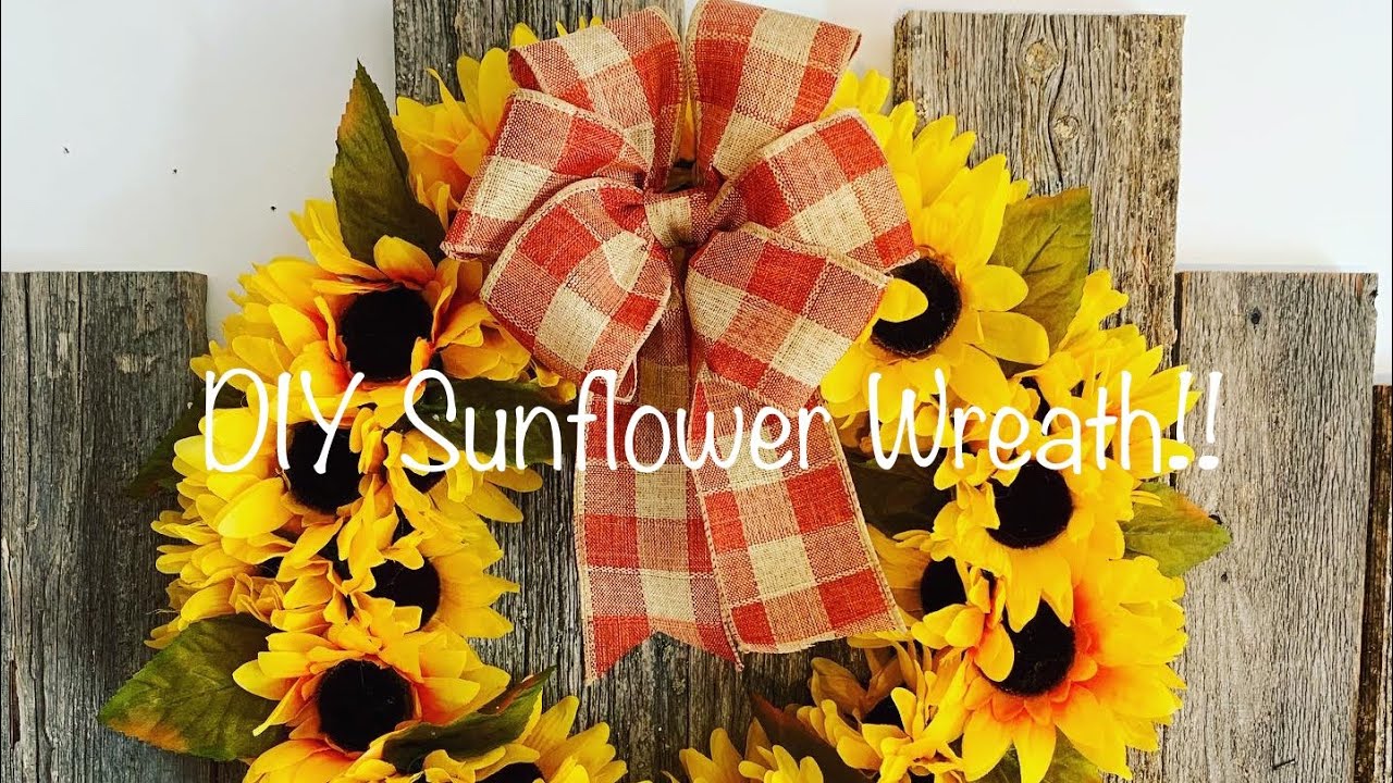 How to make a DIY Sunflower wreath!! 🌻