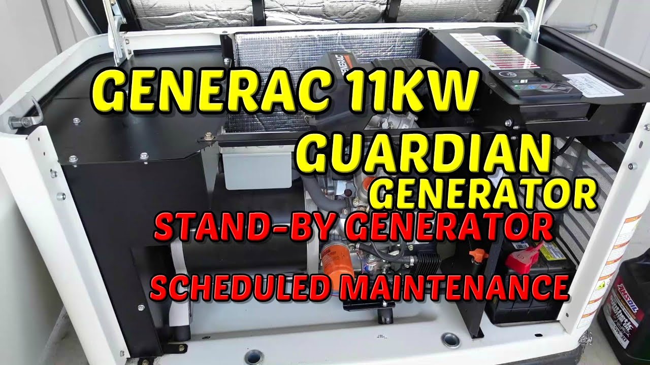 11 KW Generac Guardian  generator Scheduled maintenance and service.