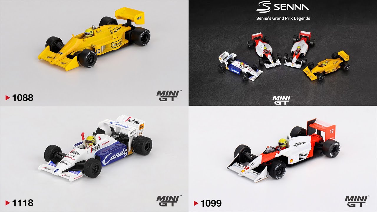 Mini GT News | Ayrton Senna Collection | McLaren MP4/4 & MP4/6, Lotus 99T & Toleman TG184 Formel 1