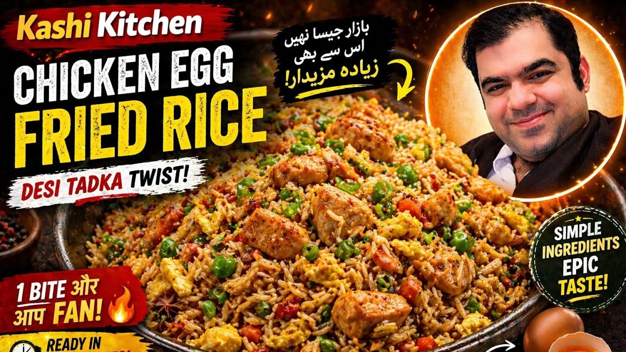 Chicken Egg Fried Rice | Desi Tadka Twist | Ready in 15 Mins | Kashi Kitchen|