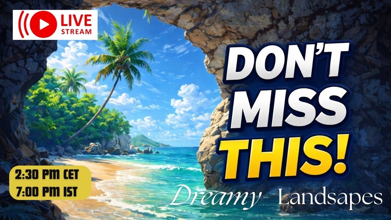 Paint With Me LIVE 🎨 Easy Dreamy Landscapes