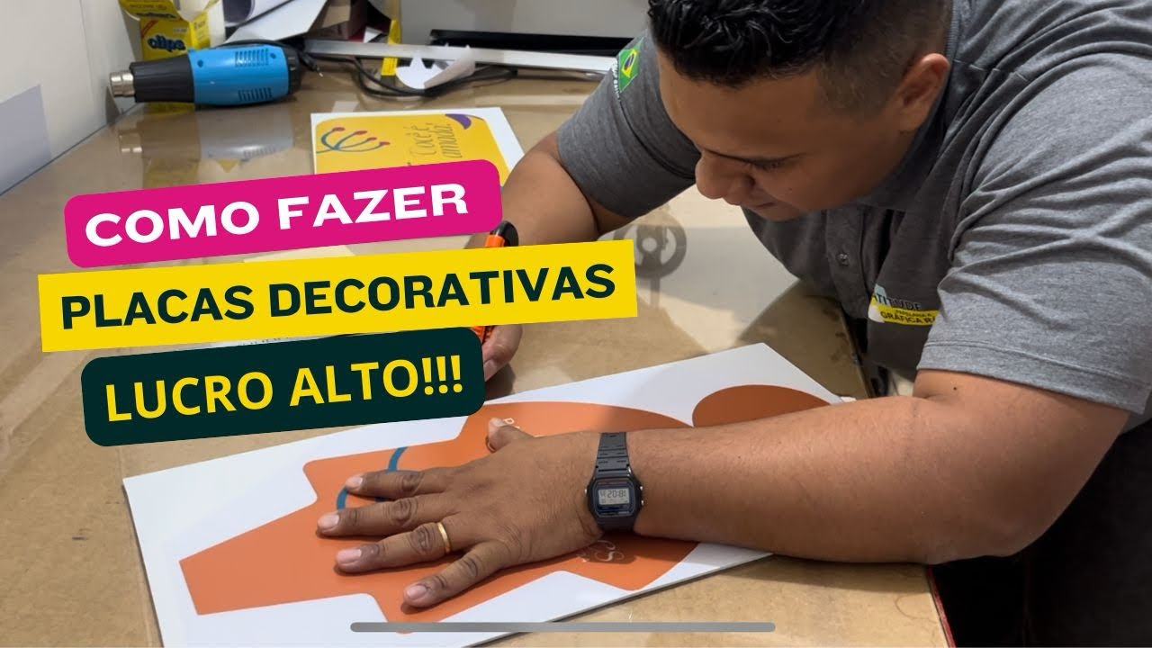 PLACAS DECORATIVAS EM CHAPA PS | LUCRO NA GRÁFICA RAPIDA