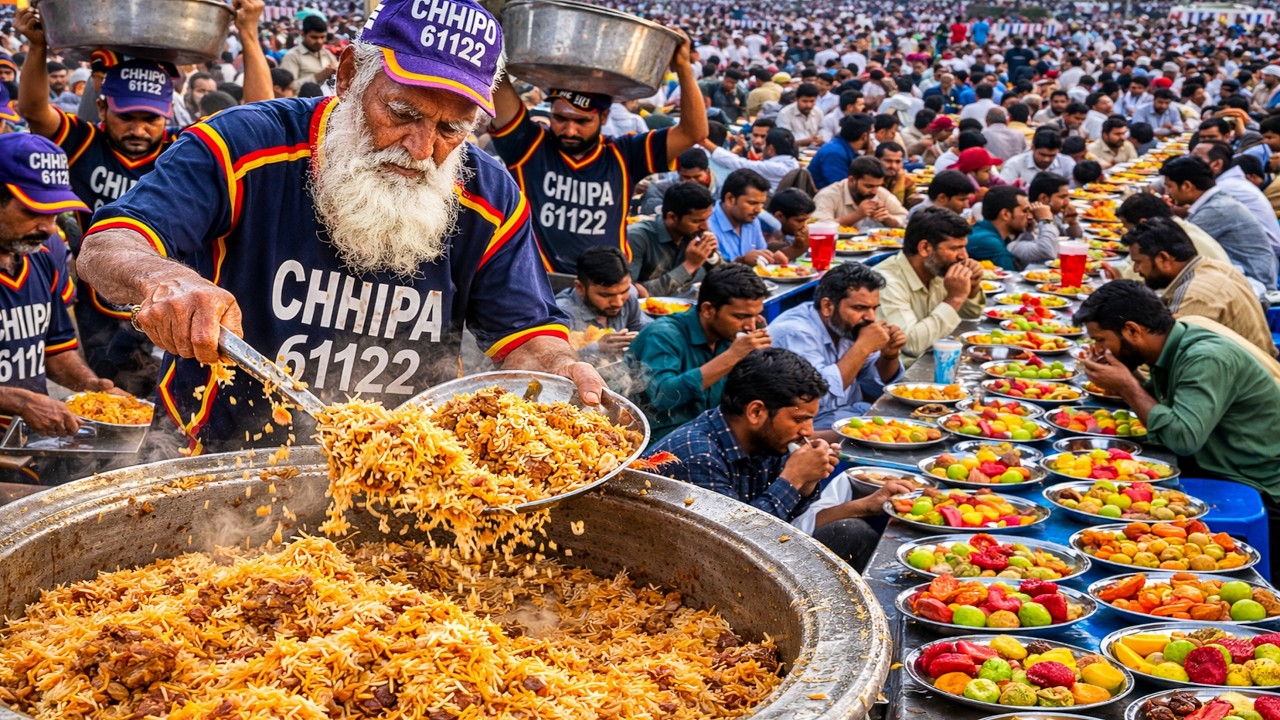 BIGGEST RAMADAN IFTAR 2026 IN KARACHI 😱 | Free Biryani for 1000+ People | CHHIPA Charity Street food