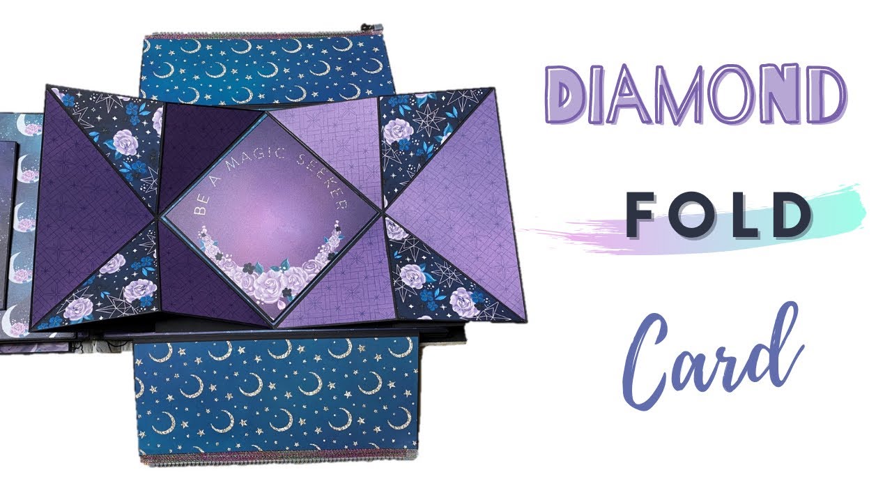 Diamond Fold Card 💎 Tutorial | DIY Scrapbooking