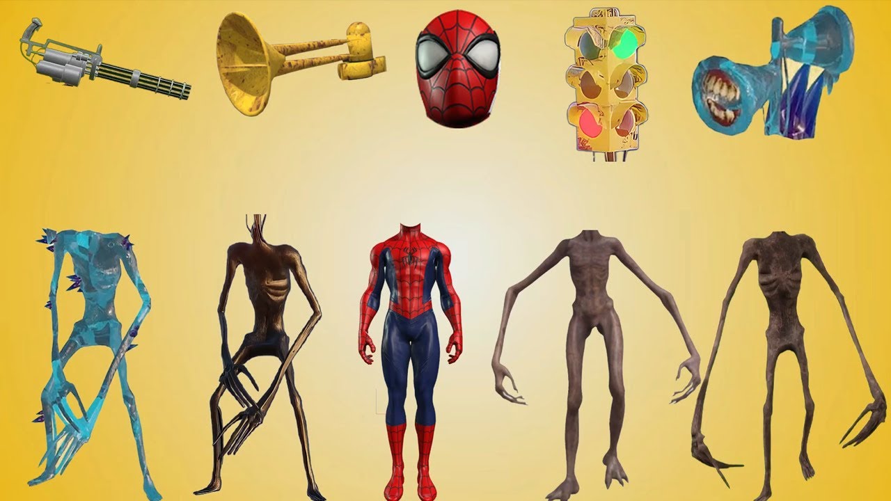 WRONG HEADS SIREN HEAD POOP, SIREN HEAD HOUSE, SIREN HEAD BRAIN EYE, SIREN HEAD OCTOPUS, SIREN HEAD