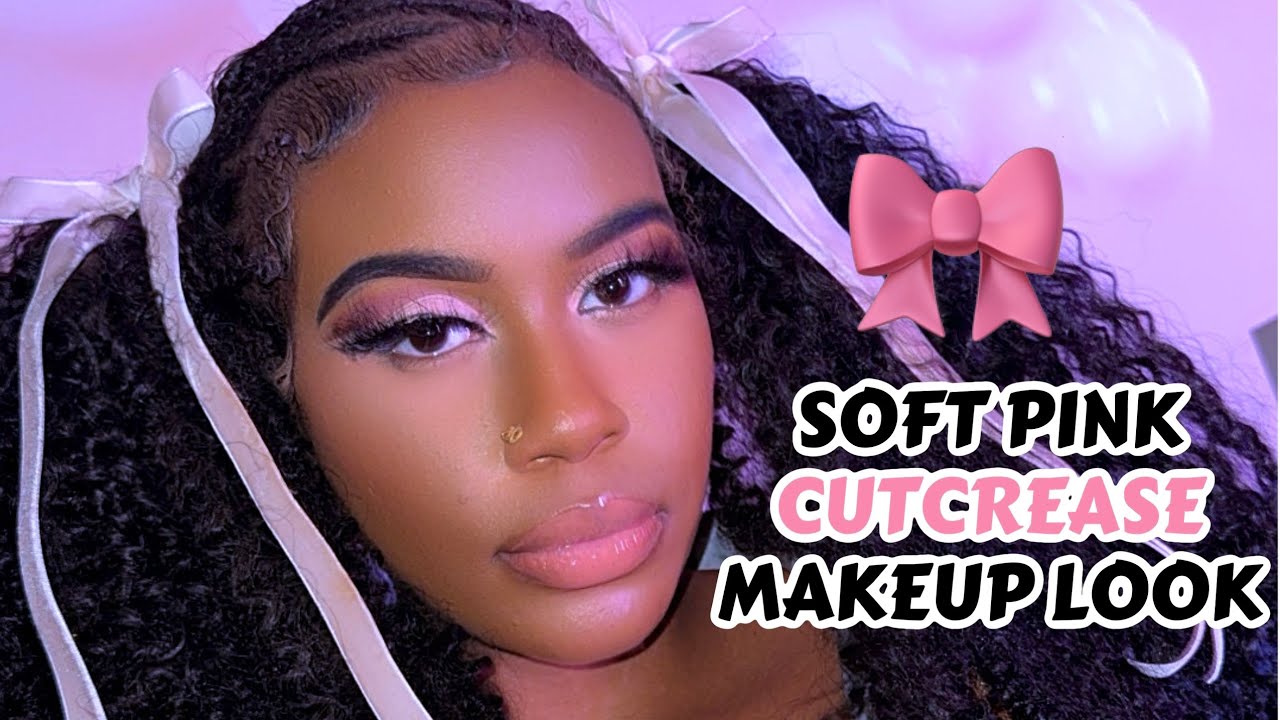 SOFT PINK CUT CREASE MAKEUP LOOK **TUTORIAL -VIBESONKAM