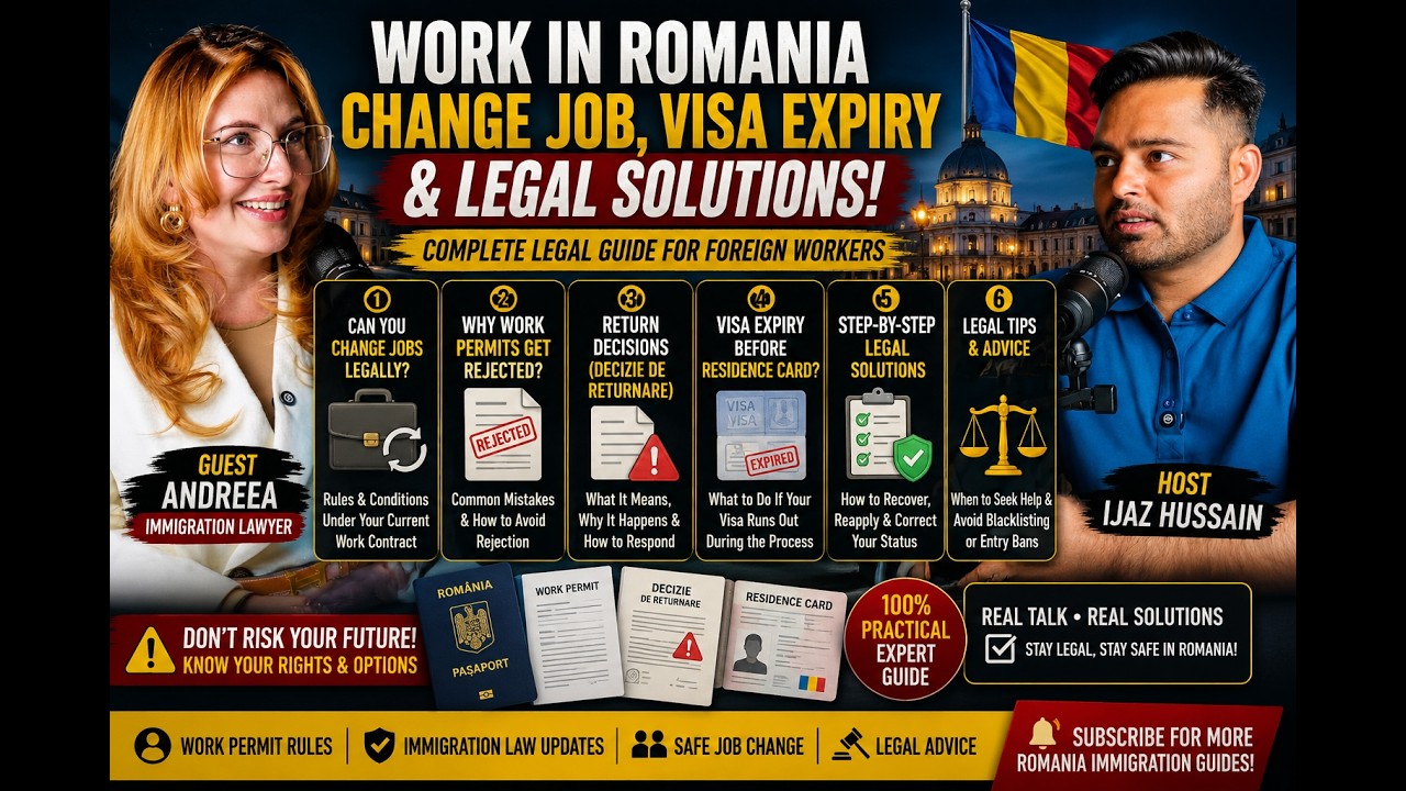 Jobs in Romania 🇷🇴 | Work Permit Rejections Visa Expiry & Return Decisions Full Guide & Solutions 🎙️