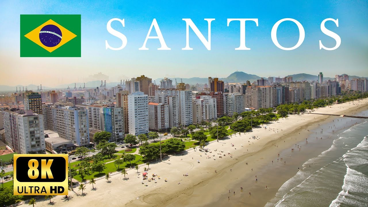 ▶️ SANTOS, Sao Paulo Brazil 🇧🇷 | by Drone Footage | 8K ULTRA HD