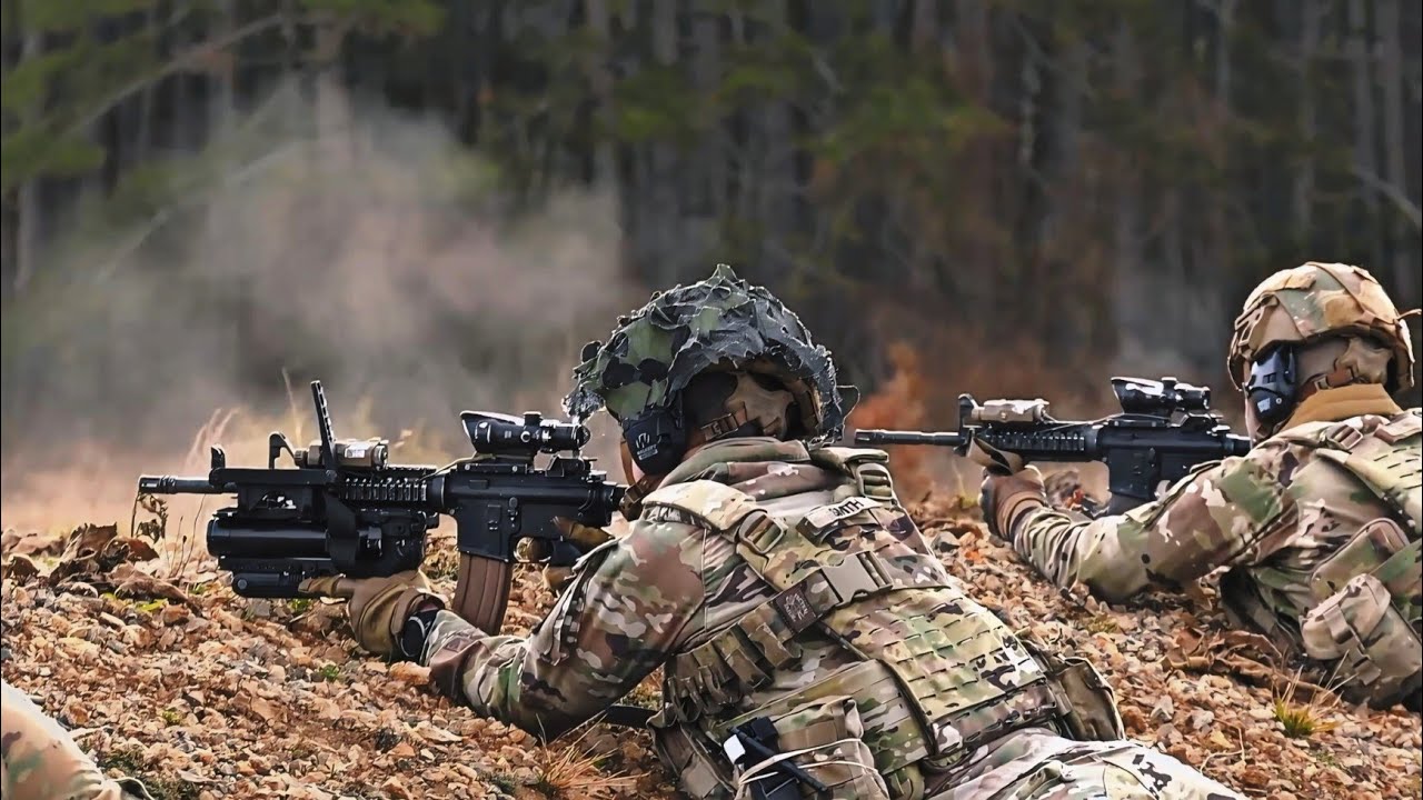 US Army Paratroopers Conduct Live Fire Training Under Bayonet Frame IV