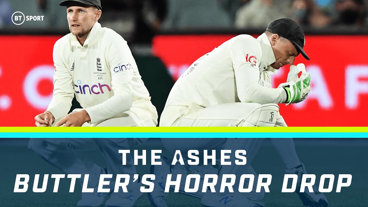 What a sitter 😳 Jos Buttler with one of the worst drops you'll see in Test cricket! The Ashes