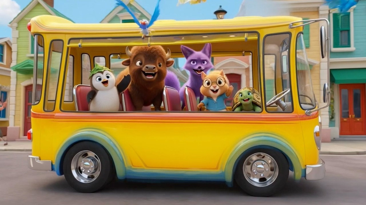 Wheels on the Bus | Fun Kids Song & Dance with The Glow Crew | Nursery Rhymes for Toddlers