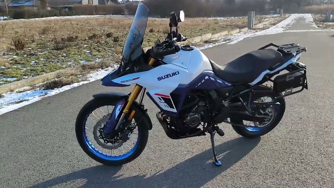 V-STROM 800DE '2025 in white/blue😍 Mivv exhaust sound walk-around 