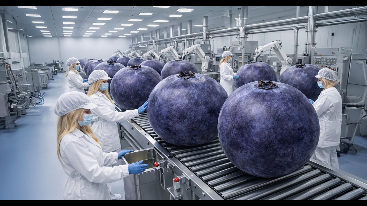 Inside a US Blueberry Nectar Factory – From Fresh Blueberries to Bottled Nectar