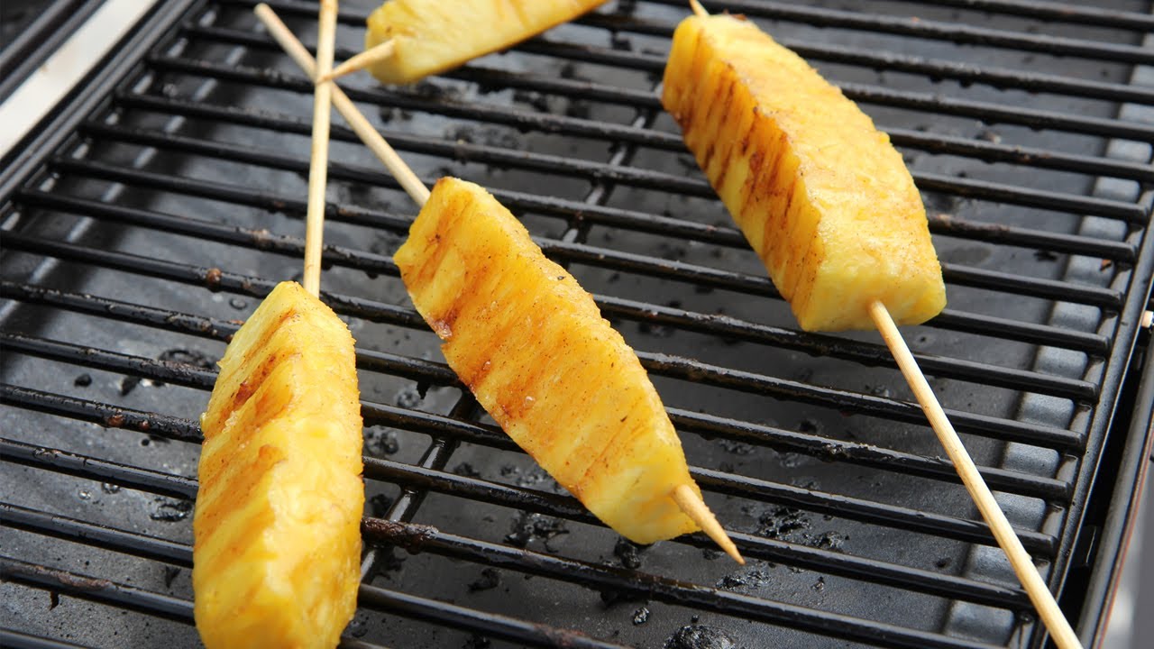 Grilled Pineapple with Honey Yogurt Dip Recipe - Laura Vitale - Laura in the Kitchen Episode 442