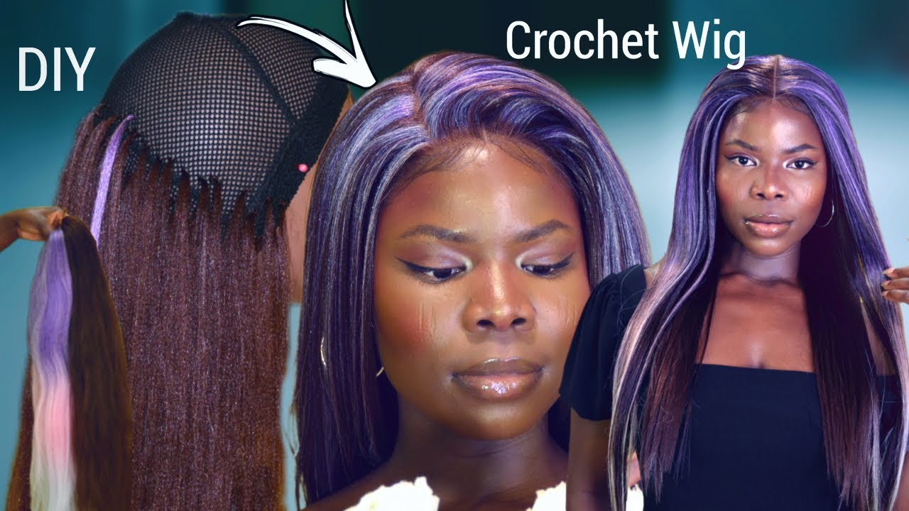How To Make A Crochet Wig With Highlights And A DIY Ventilated Closure Using The Tiny Crochet Hook