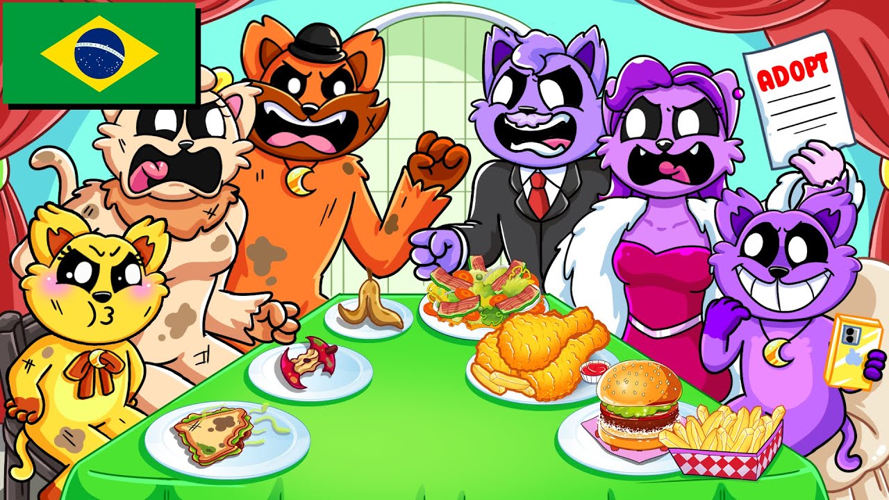 CATNAP: Fam&iacute;lia SEM-TETO VS. Fam&iacute;lia BILION&Aacute;RIA?! Poppy Playtime 4 Anima&ccedil;&atilde;o