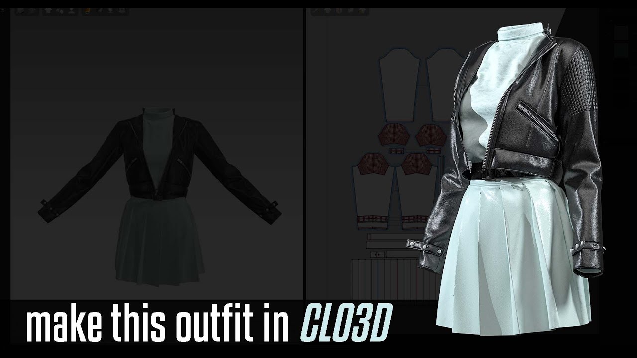 how to make jacket leather in #clo3d SO EASY