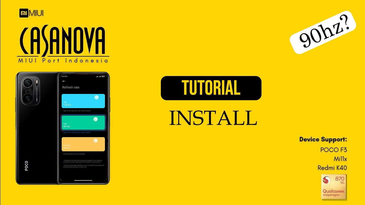 TUTORIAL INSTALL CUSTOM ROM MIUI CASANOVA 12.5.4 P5.1 ANDROID 11 POCO F3 INDONESIA