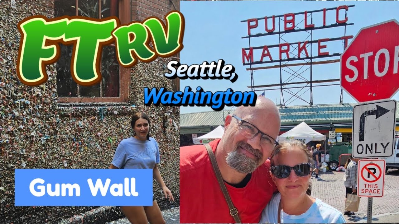 Fun Day In Seattle, Washington - Public Market - Gum Wall - First Starbucks - Space Needle
