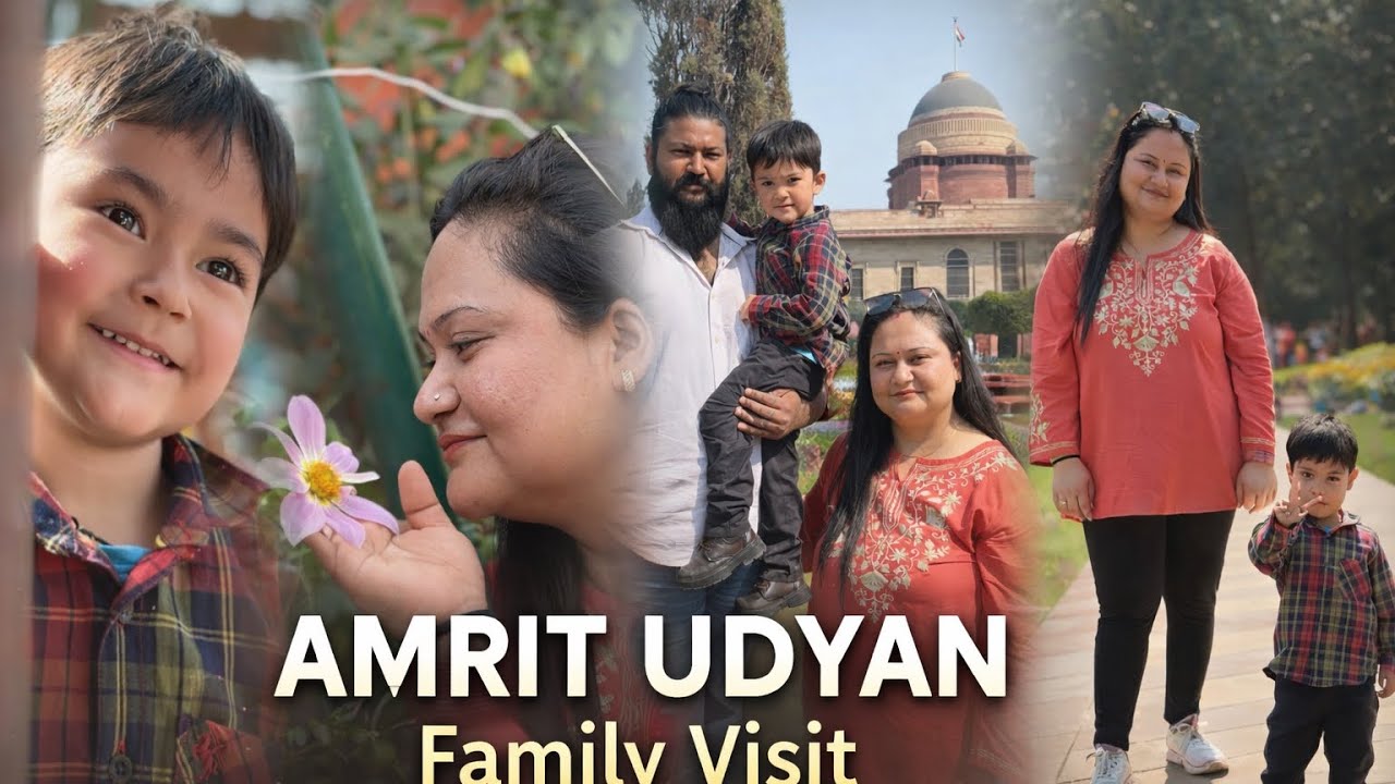 Delhi’s Most Beautiful Garden 🌸 Amrit Udyan Family Visit