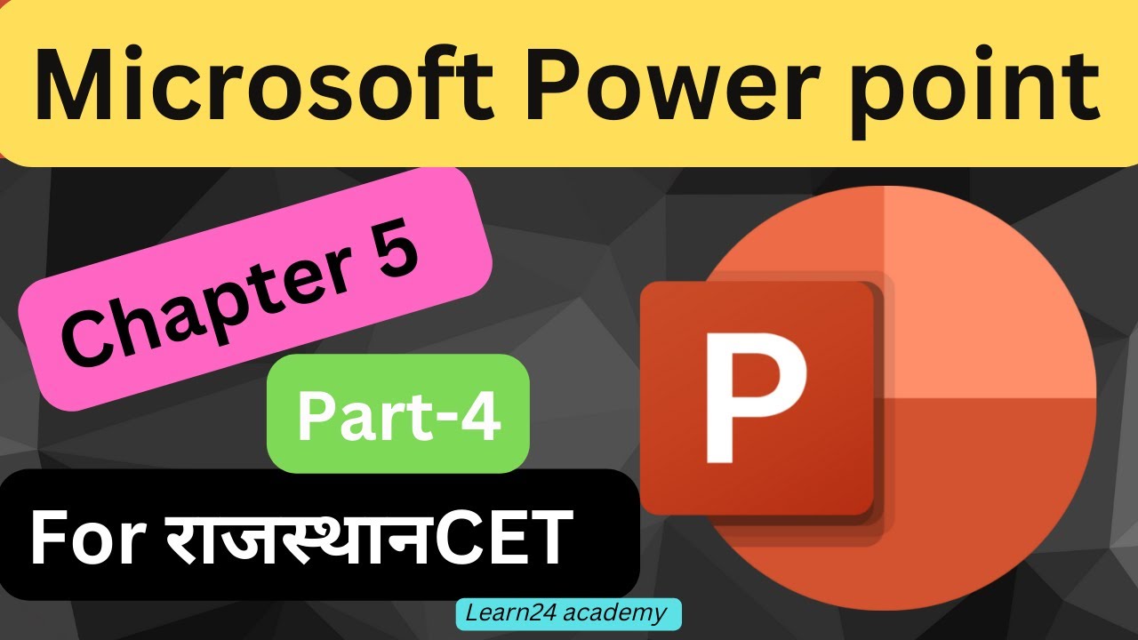 MS-power point ch-5 p-4 (ms office Exposure of word, Excel/ Spread Sheet, PowerPoint) for 2022-23