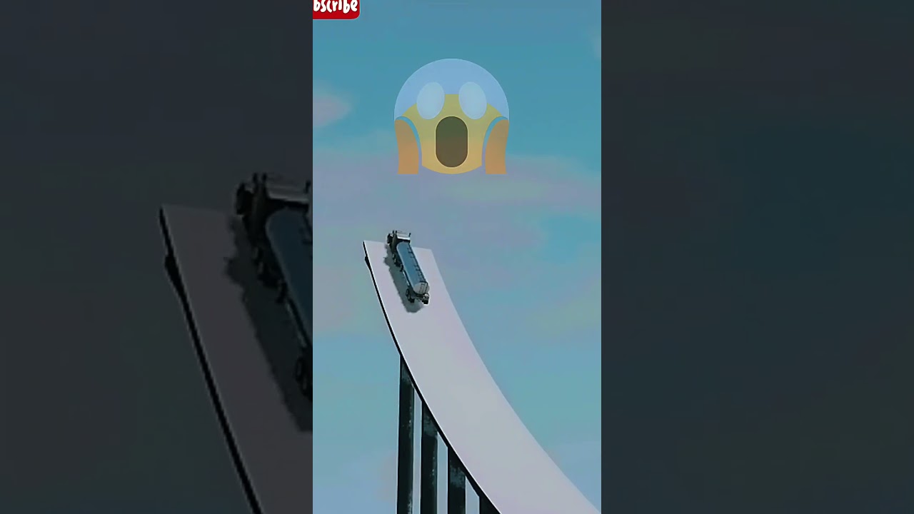 TRUCK VS GIANT RAMP 😱 | BeameNG DRIVE ❤️ #cars #beamngdrive #beamngcrashes #beamngdrivegame #truck