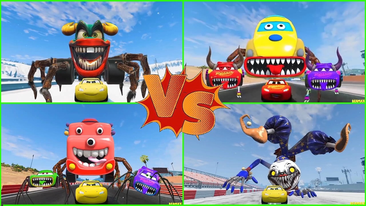 ULTIMATE CAR BATTLE! 🚗🔥 McQueen Eater vs Mega Monster Trucks | GTA 5 FIGHT