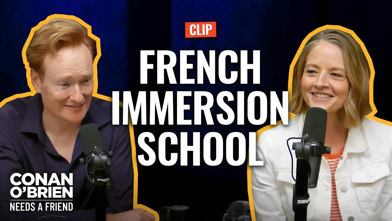Jodie Foster Doesn’t Know Why Her Voice Is Higher In French | Conan O'Brien Needs A Friend