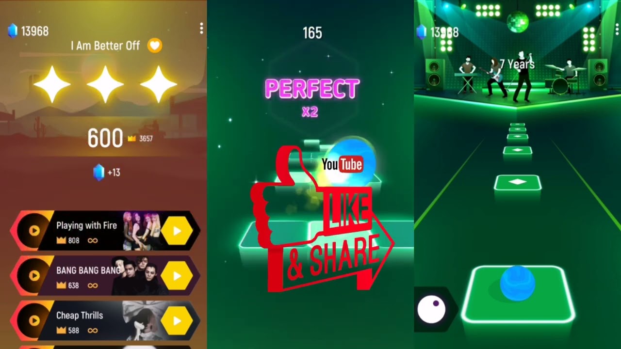 Tiles Hop Music Game|Balls|Cool Music
