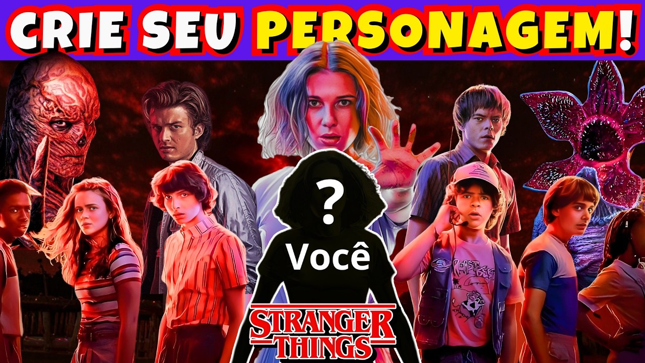 📼🚲😱 Crie seu Personagem em STRANGER THINGS! 😱 Você conseguirá sobreviver ao Mundo Invertido?