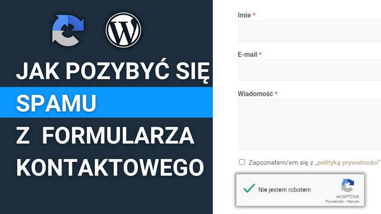 Jak Dodać reCAPTCHA Wordpress Do Formularza Kontaktowego WPforms Elementor