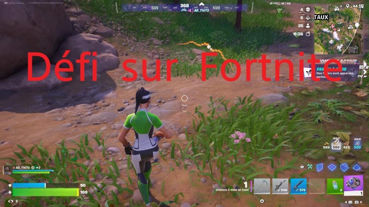 Défi Fortnite récupérer le stuf de l'enemie