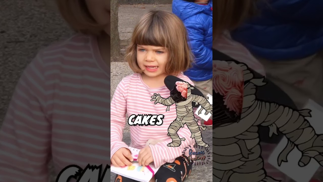 A monster that she made up! #shorts #shortsfeed #recesstherapy #monsters