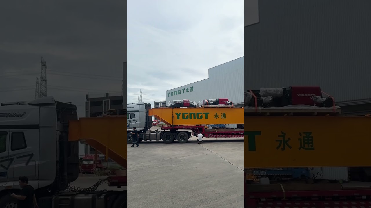 Your custom overhead crane is ready and is being prepared for shipment. #overhead crane