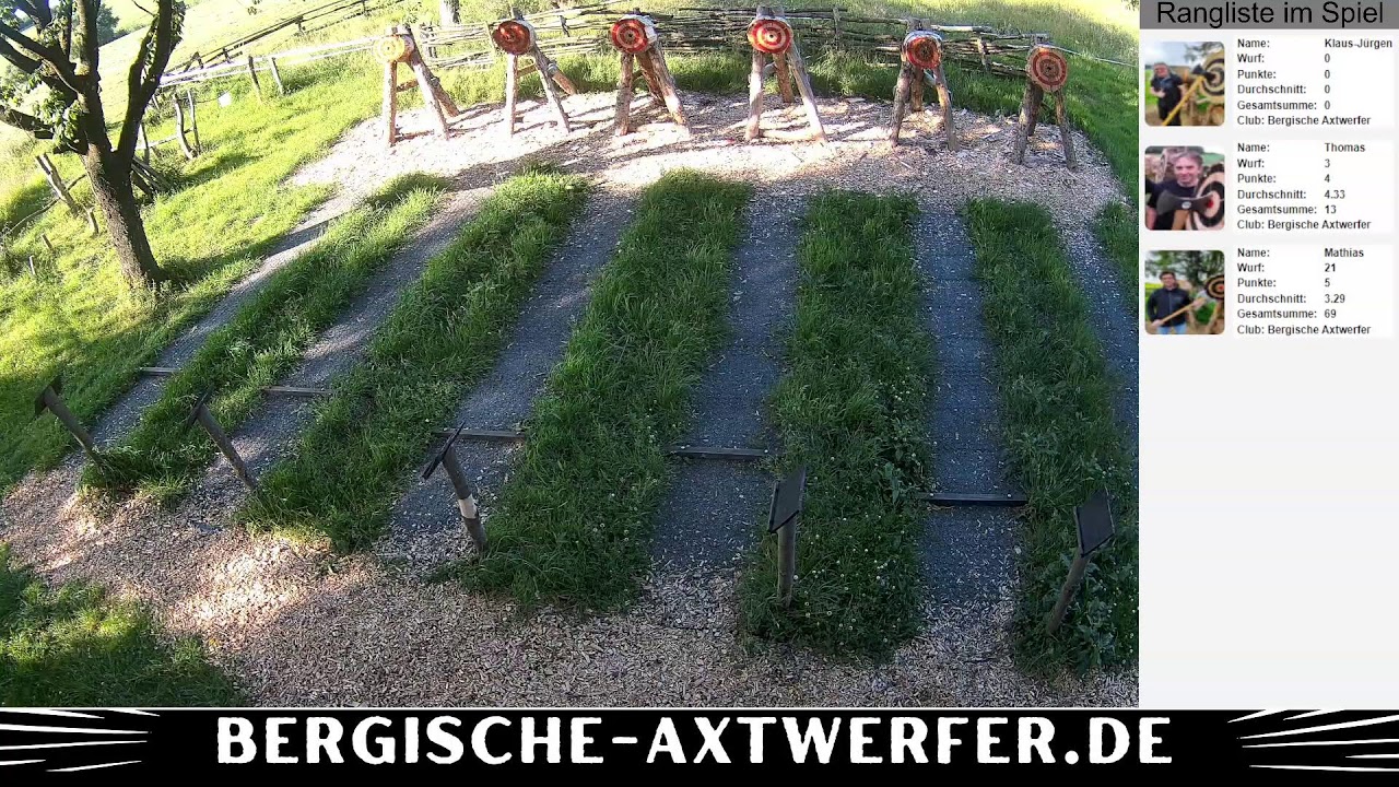 Bergische Axtwerfer -Training