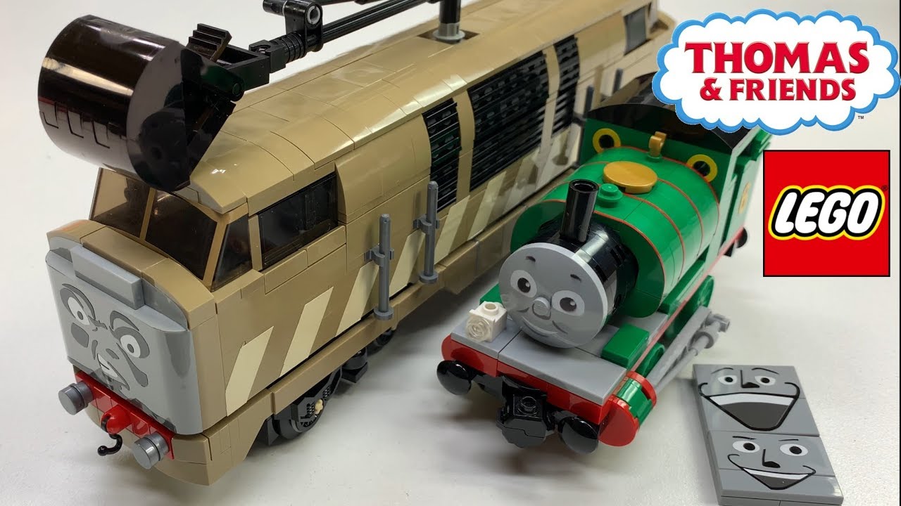 Percy and Diesel 10 Custom LEGO Trains from MLTC