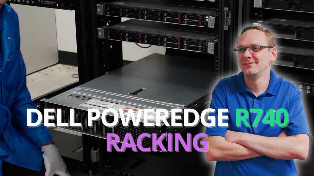 Стоечный сервер Dell PowerEdge R740 | Как установить сервер в стойку | Установка сервера R740 в с...