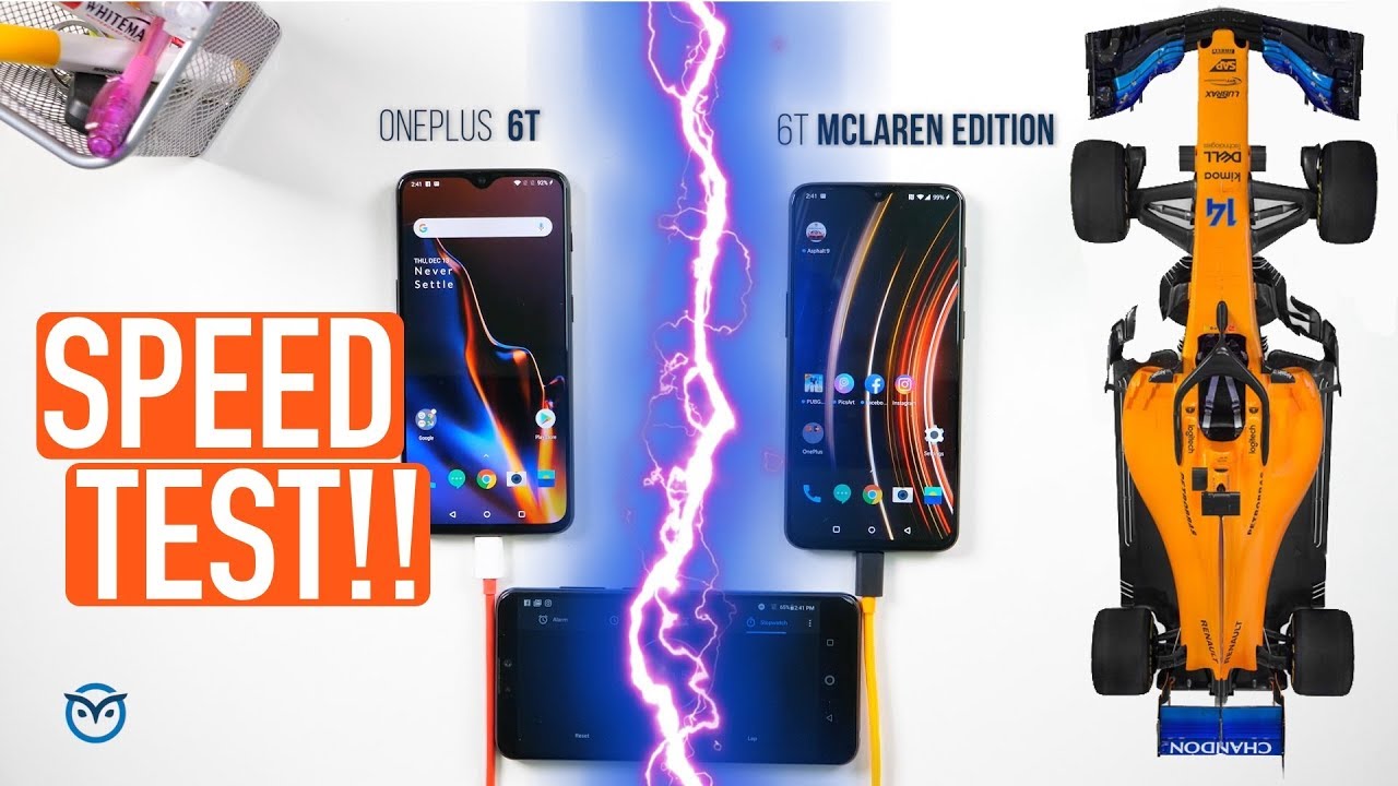 OnePlus 6T Vs OnePlus 6T McLaren Edition: Battery Charge Test | Speed Test!