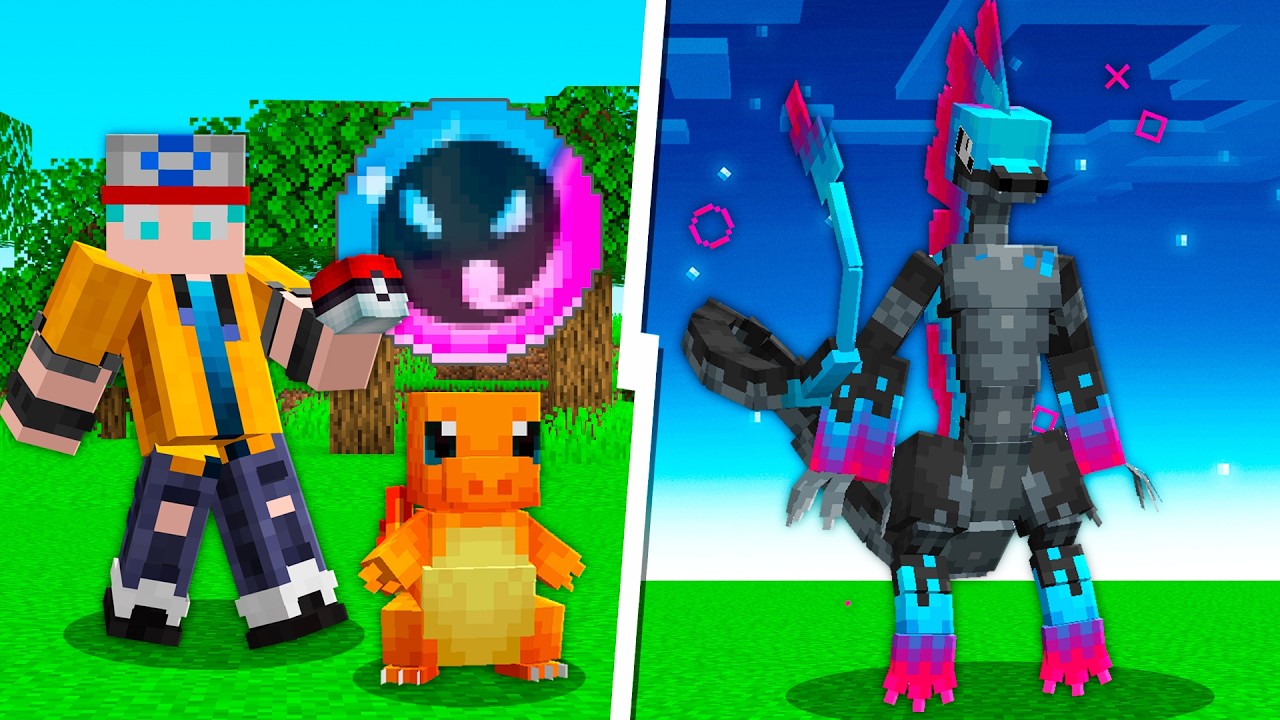 Criei FUSÕES POKÉMON no Minecraft
