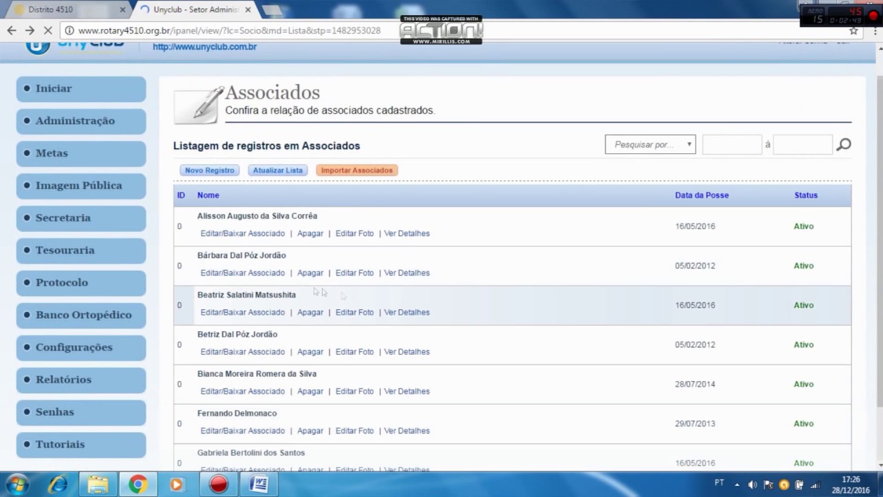 Cadastro de associados IC 4510