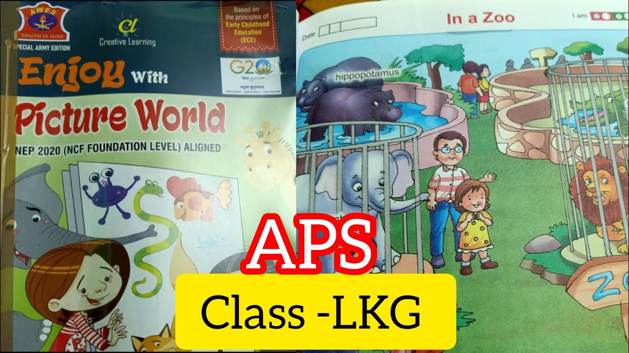 APS Class -LKG Picture World book.#armyschool #apsschool