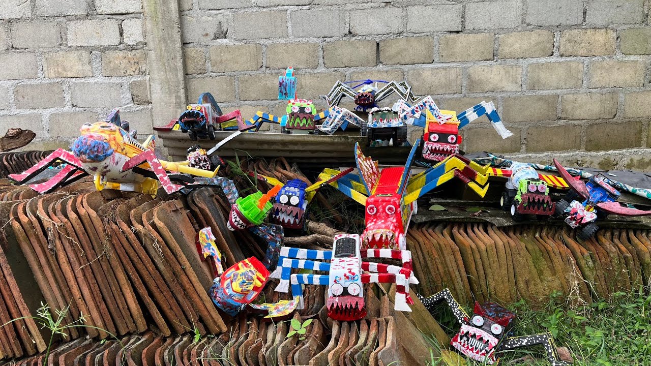 Upgrade RC LIGHTNING MCQUEEN EATER Monster Percy Spider, Monster Mcqueen Monster Truck Police Car